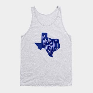 Amarillo, Texas (Blue Ink) Tank Top